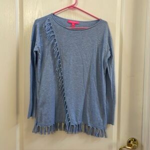 Lilly Pulitzer Emberly Sweater Heathered Blue Peri Size Small